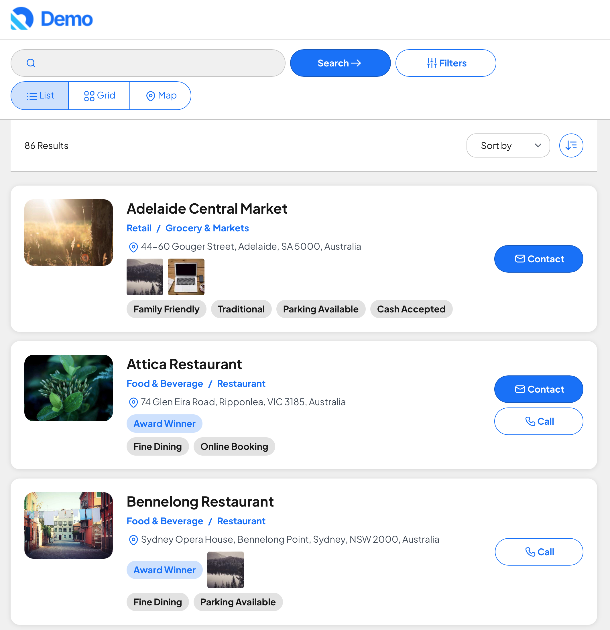 Agend Directory Interface